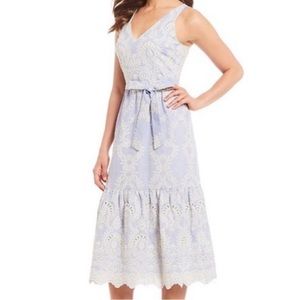 Antonio Melani size 6 ZURI eyelet midi dress.